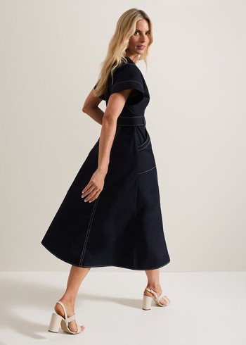 Phase Eight Annalie Utility Dress Navy Australia | EB4980527